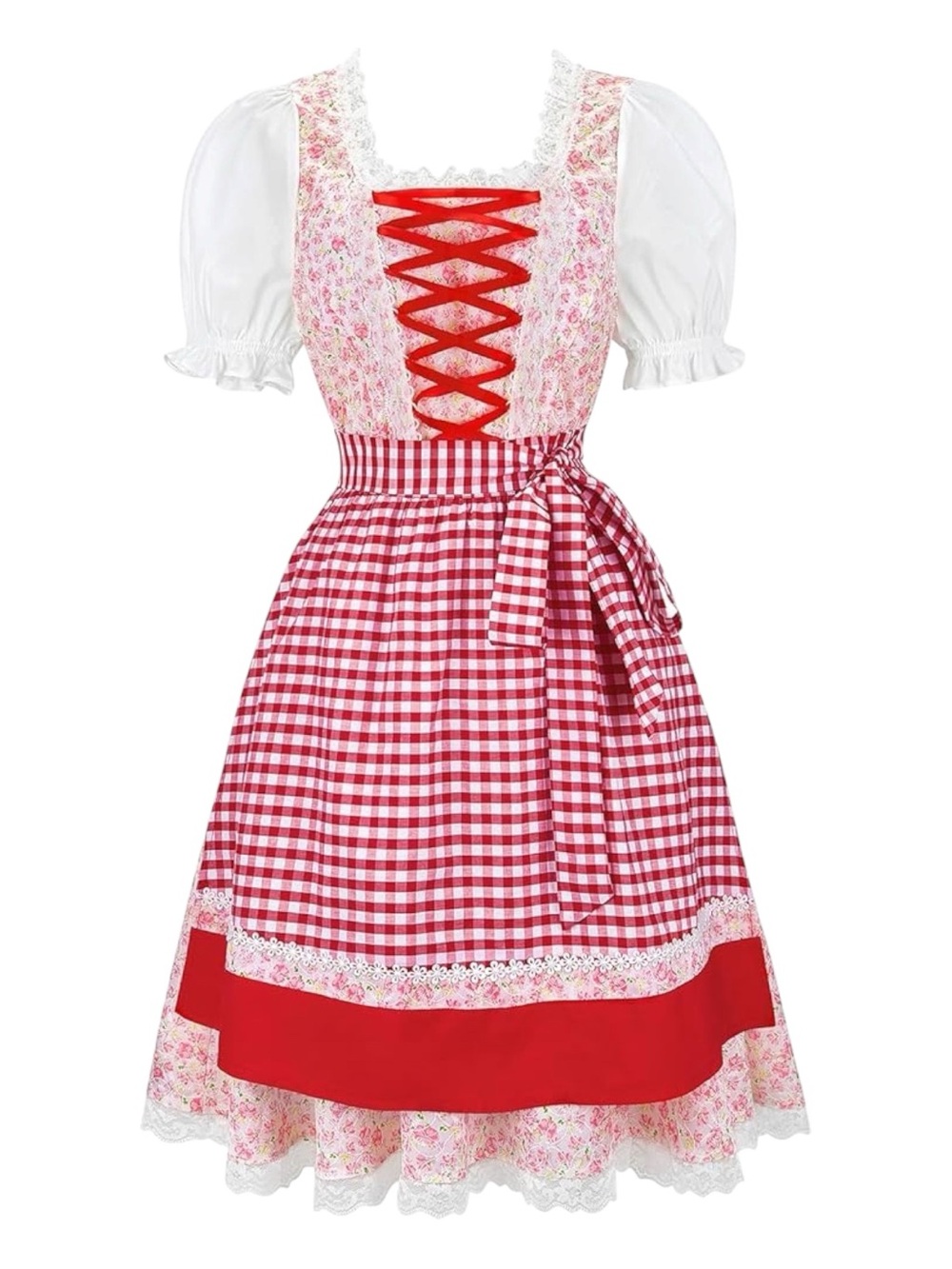 Oktoberfest Costume Women Dirndl Dresses German Dress L